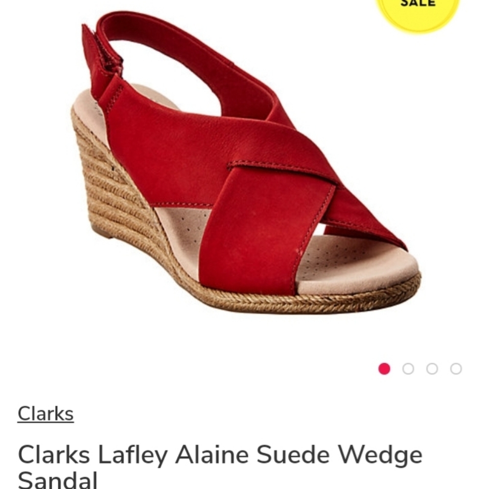 Clark's Lafley Alaine Suede Wedge Sandals